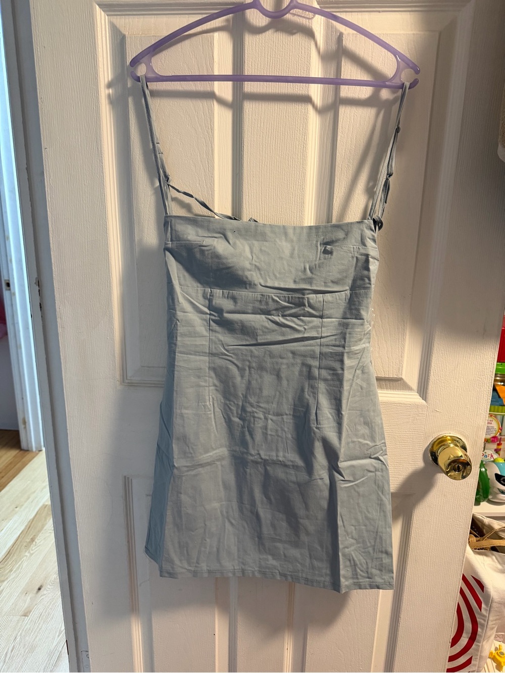 Light Blue Spaghetti Strap Mini Dress - Casual Chic